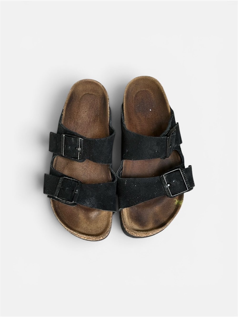 Birkenstock Arizona Two-Strap Sandal in Black Size EU 39; US 8-8 1/2 FLAWS - Picture 2 of 11